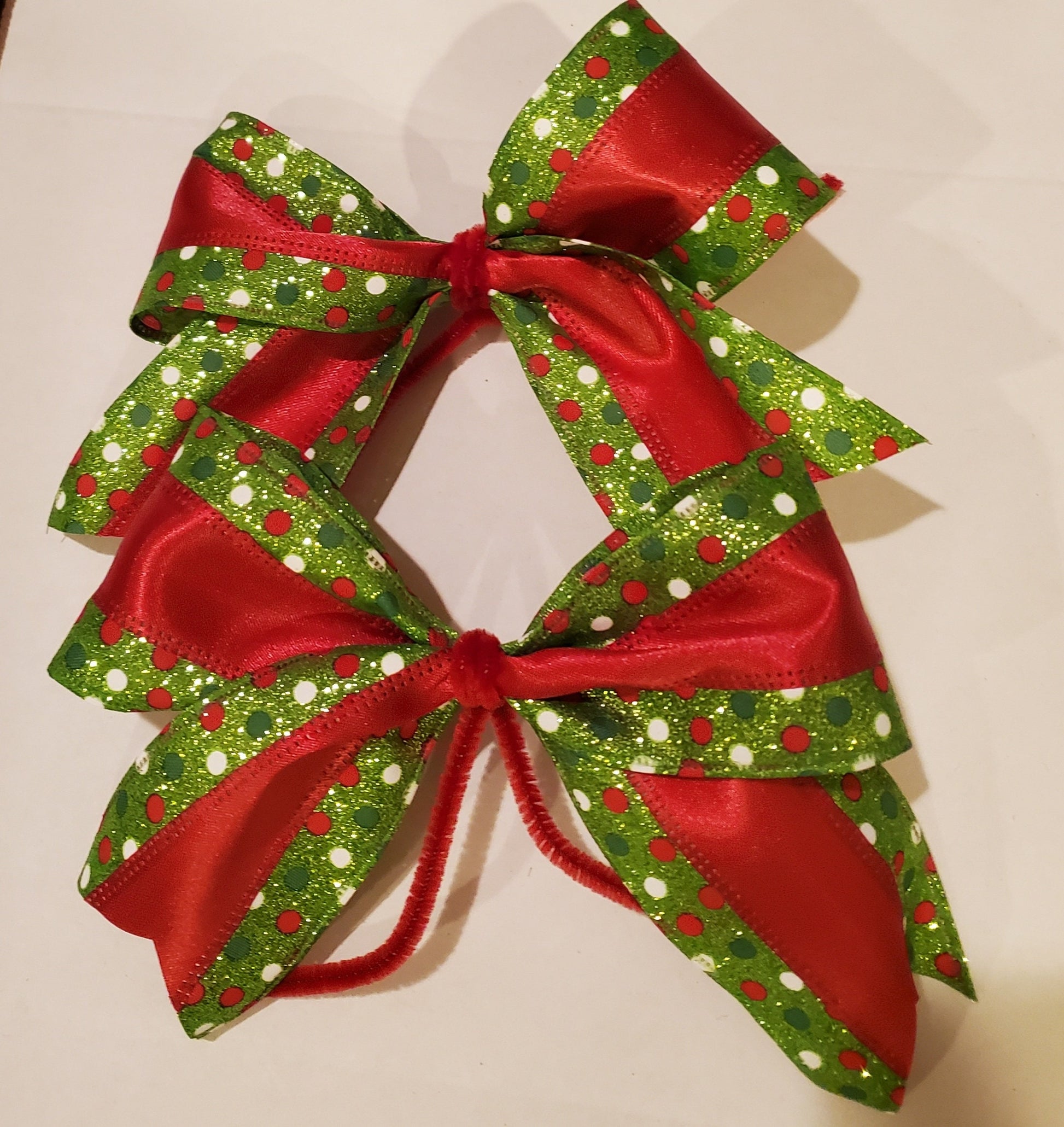 set of 14 Christmas tree bows ornaments classic Christmas decorations garlands