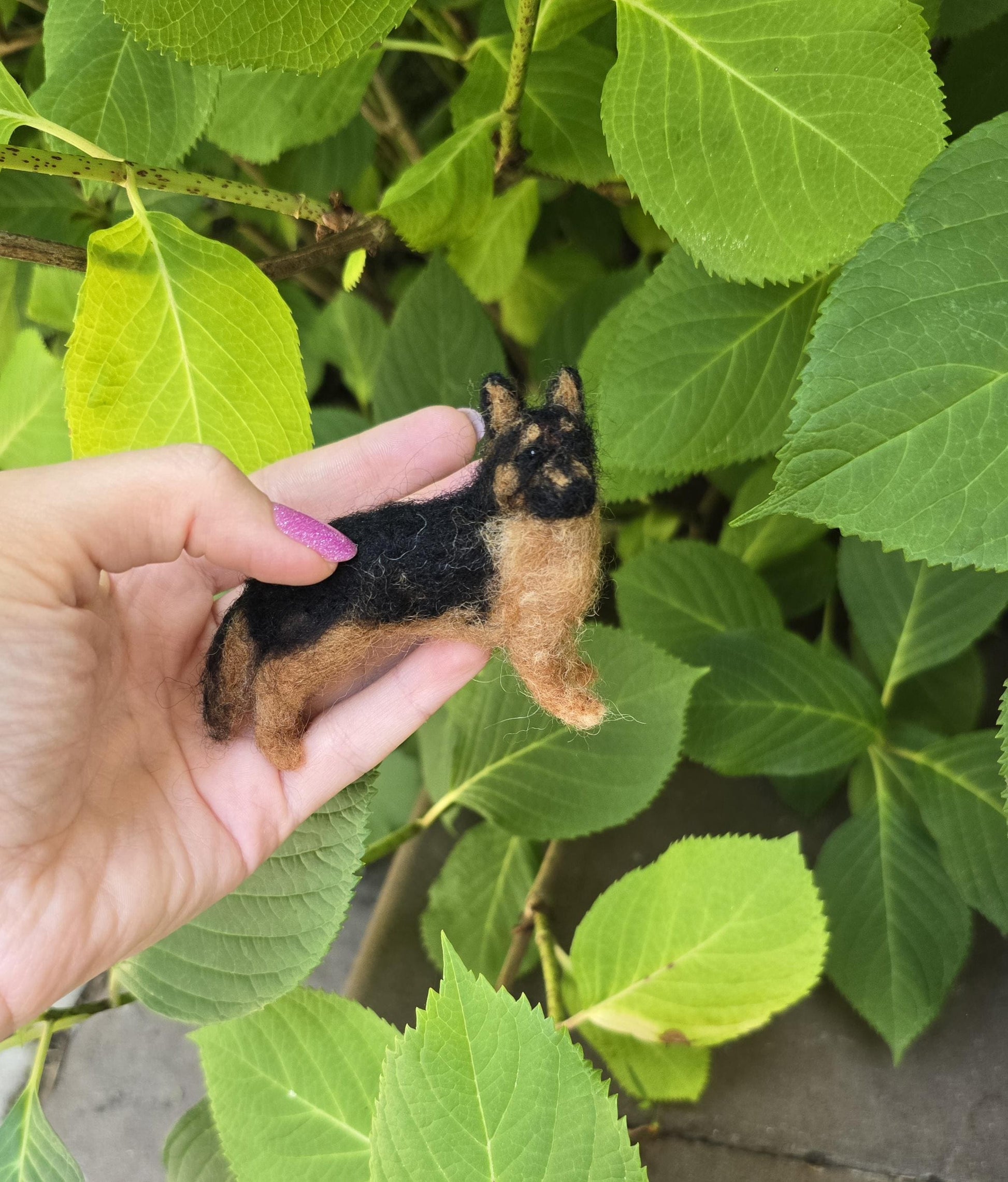 German sheperd, custom dog miniature. felted dogs, wool dog gift. Christmas ornament dog.