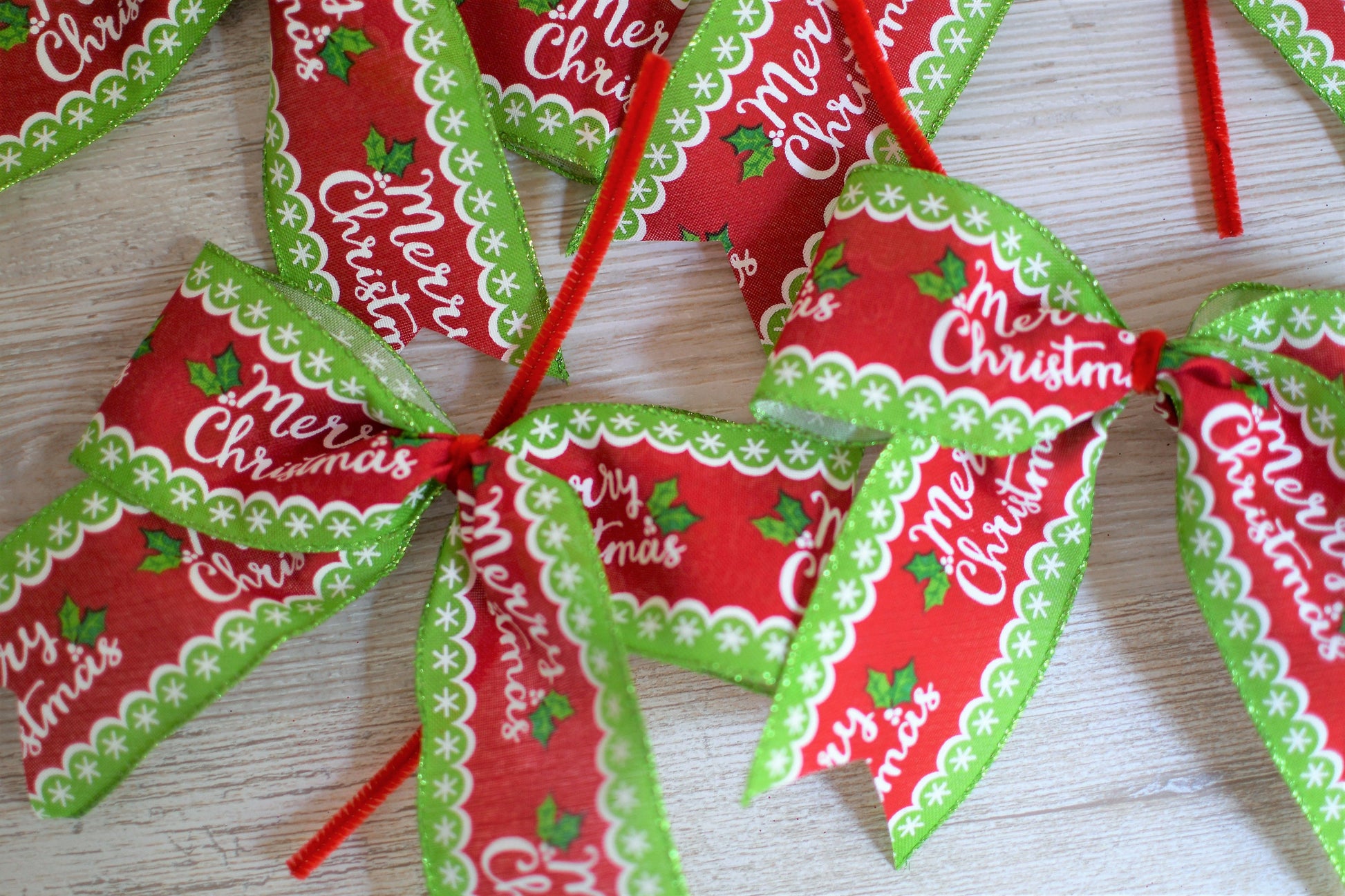 Christmas bows tree decoration bows for wreath for garland christmas decoration.