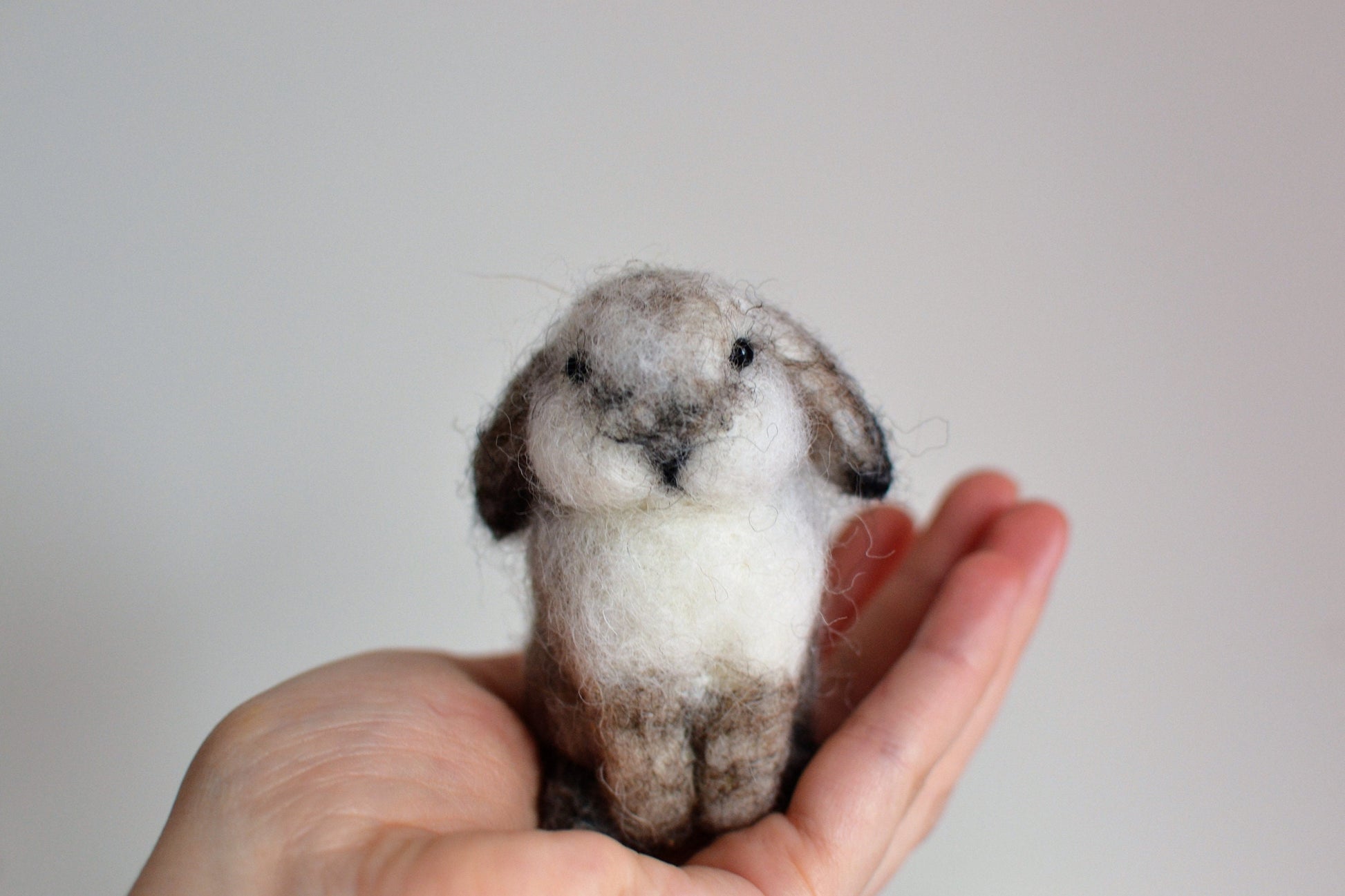 Nedle felted rabbit bunny christmas ornament. custom realistic rabbit.needle felted rabbit
