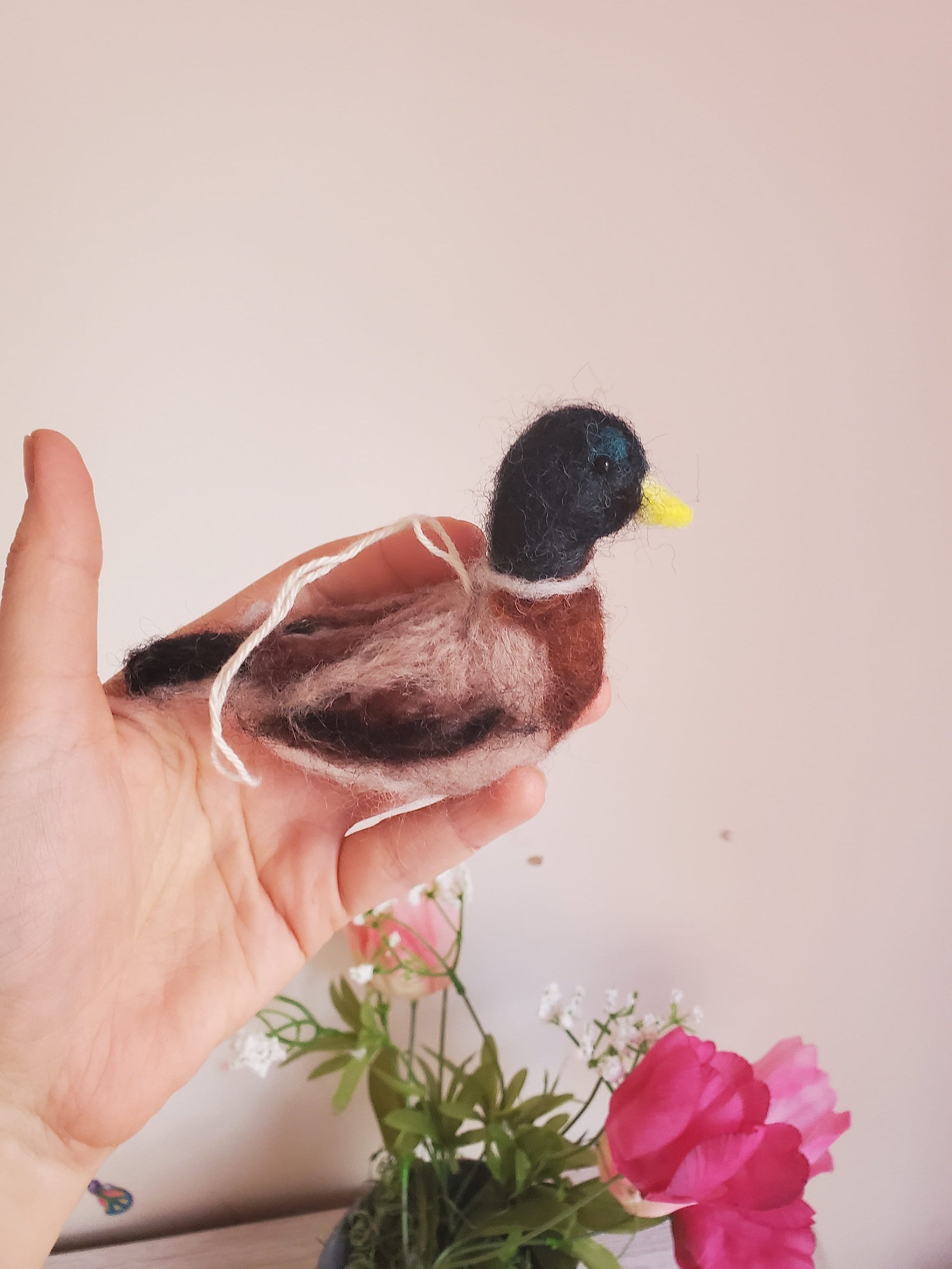 Needle felted duck ornament Christmas ornaments felted animals wool realistic.