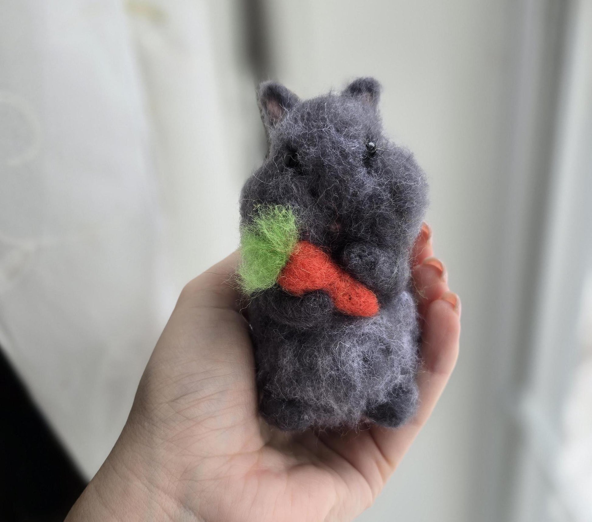 Needle felted bunny. Easter bunny. Wool grey rabbit. Rabbit. Easter gift bunny.