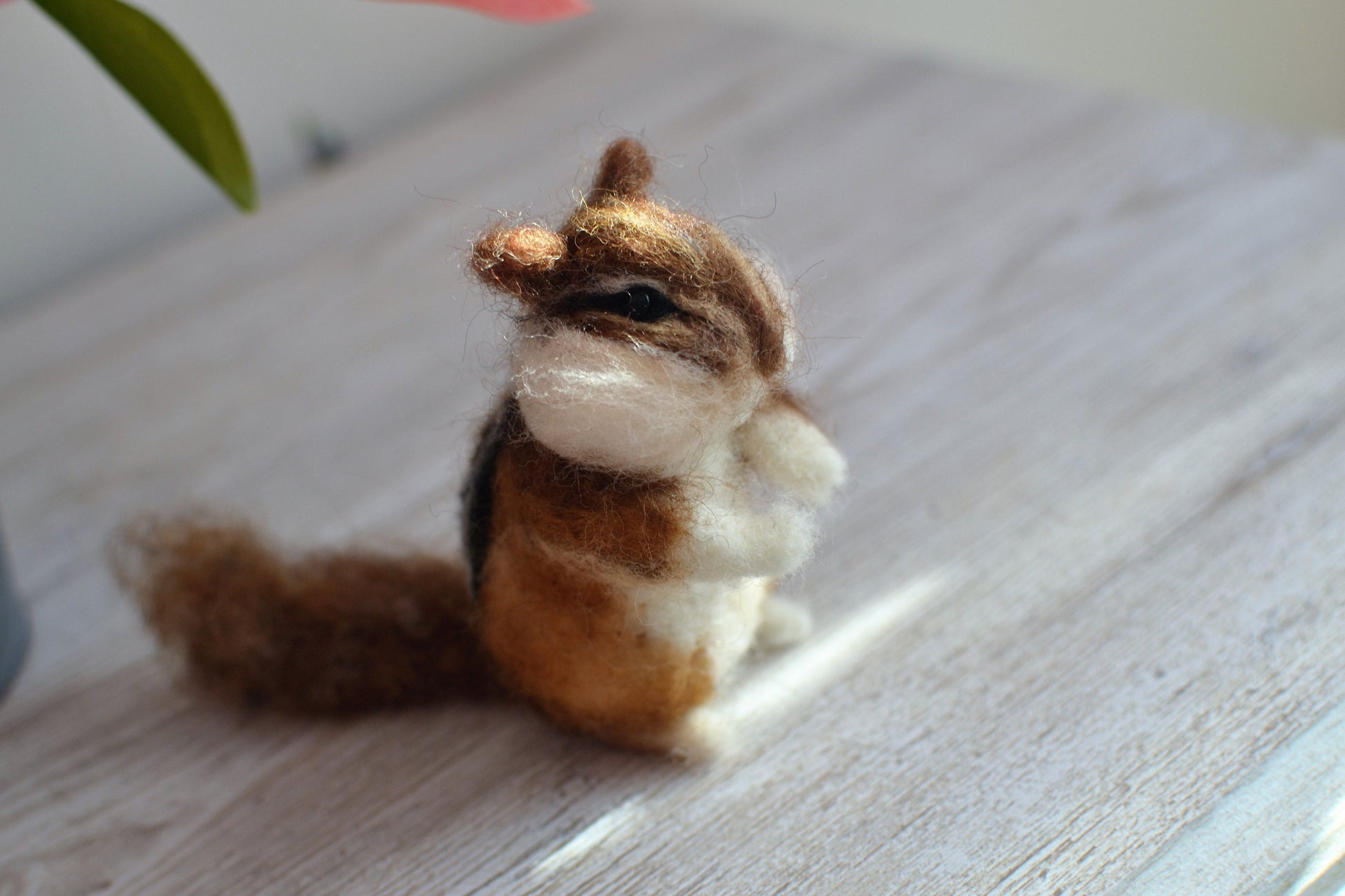 Needle felted chipmunk