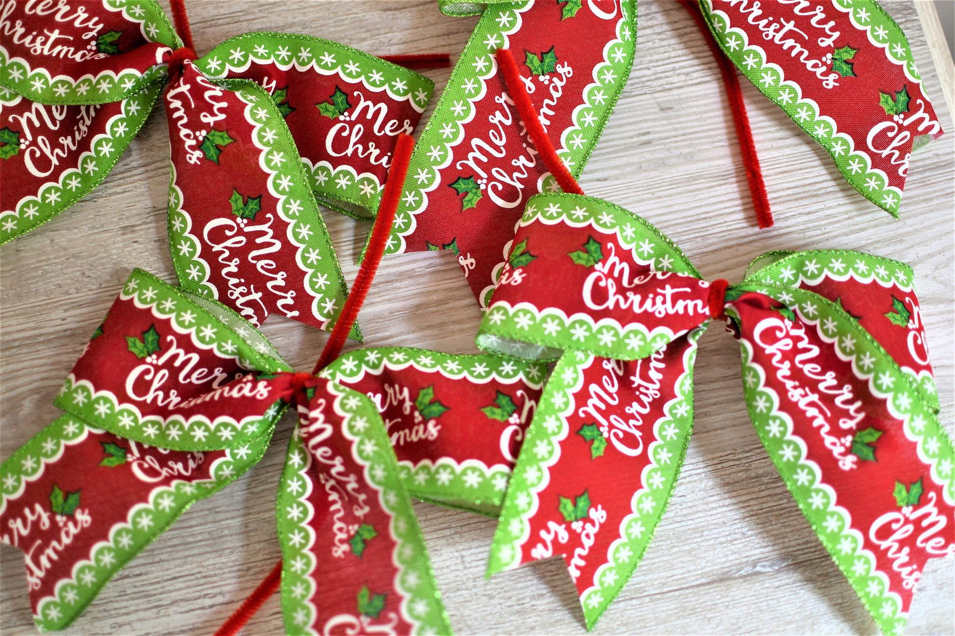 Christmas bows tree decoration bows for wreath for garland christmas decoration.