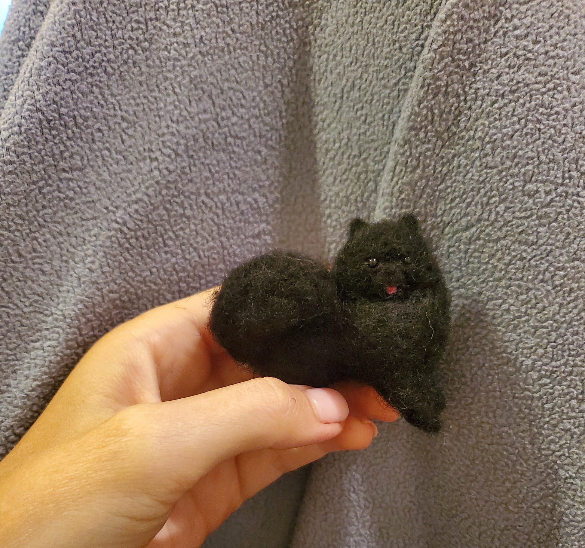 Needle felted dog ornament  dollhouse dog Christmas decor Pomeranian. Wooland animals. Needlefelted animal dog