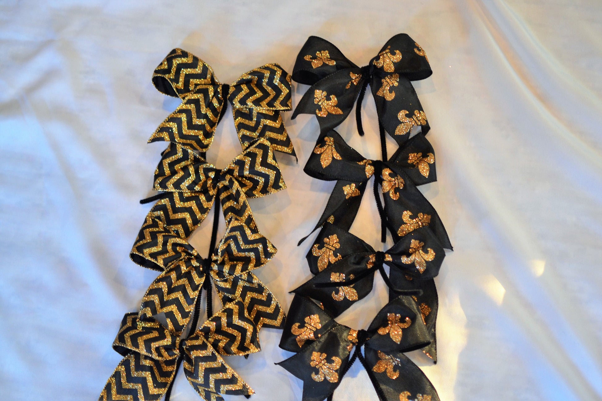 Christmas tree bows decorative bows/ gold black Christmas tree decoration bows/ classic bows for wreath