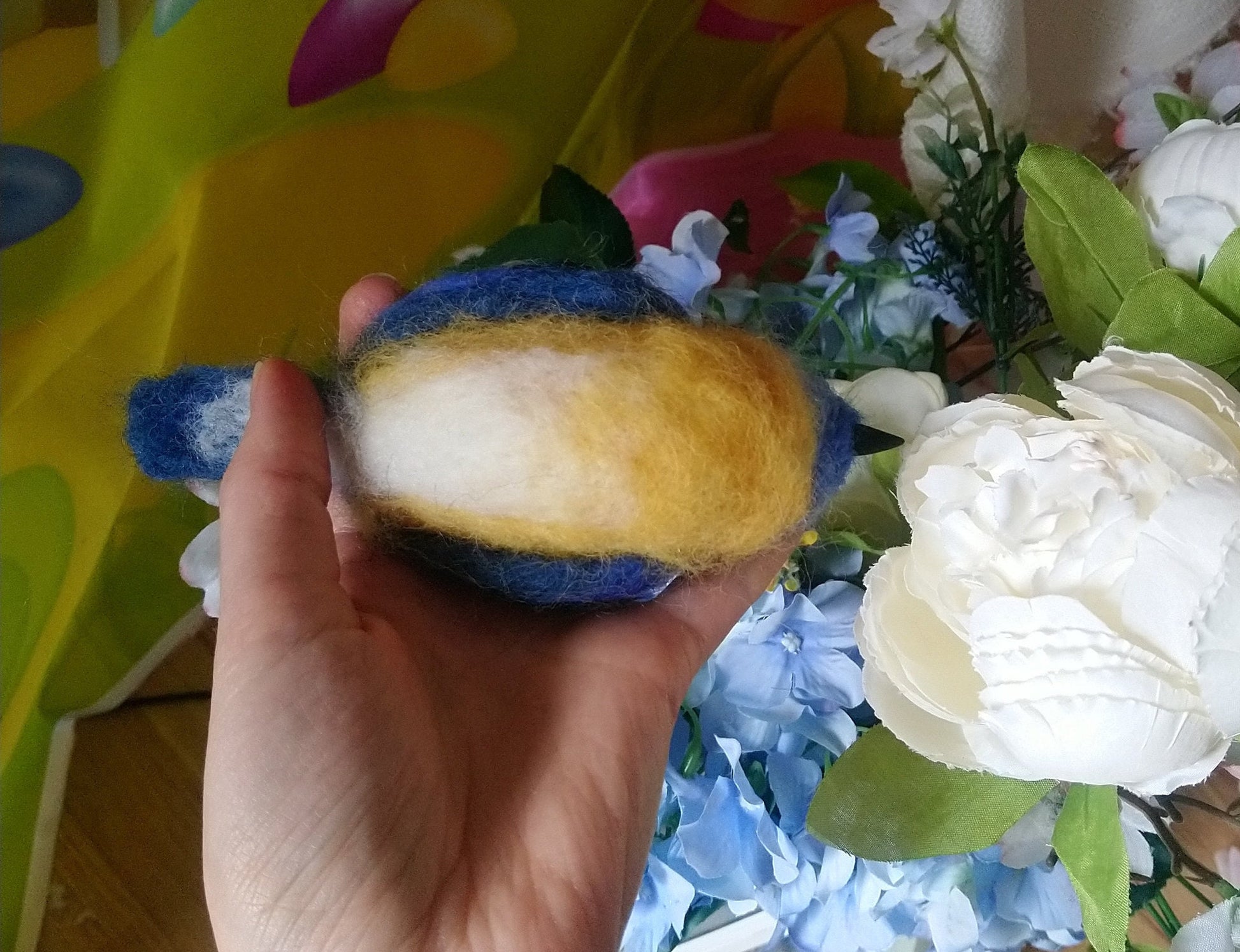 Needle felted birds. Eastern blue bird. Birds home decor. Needle felted animals. Birds ornament. Needle felted Christmas ornament.