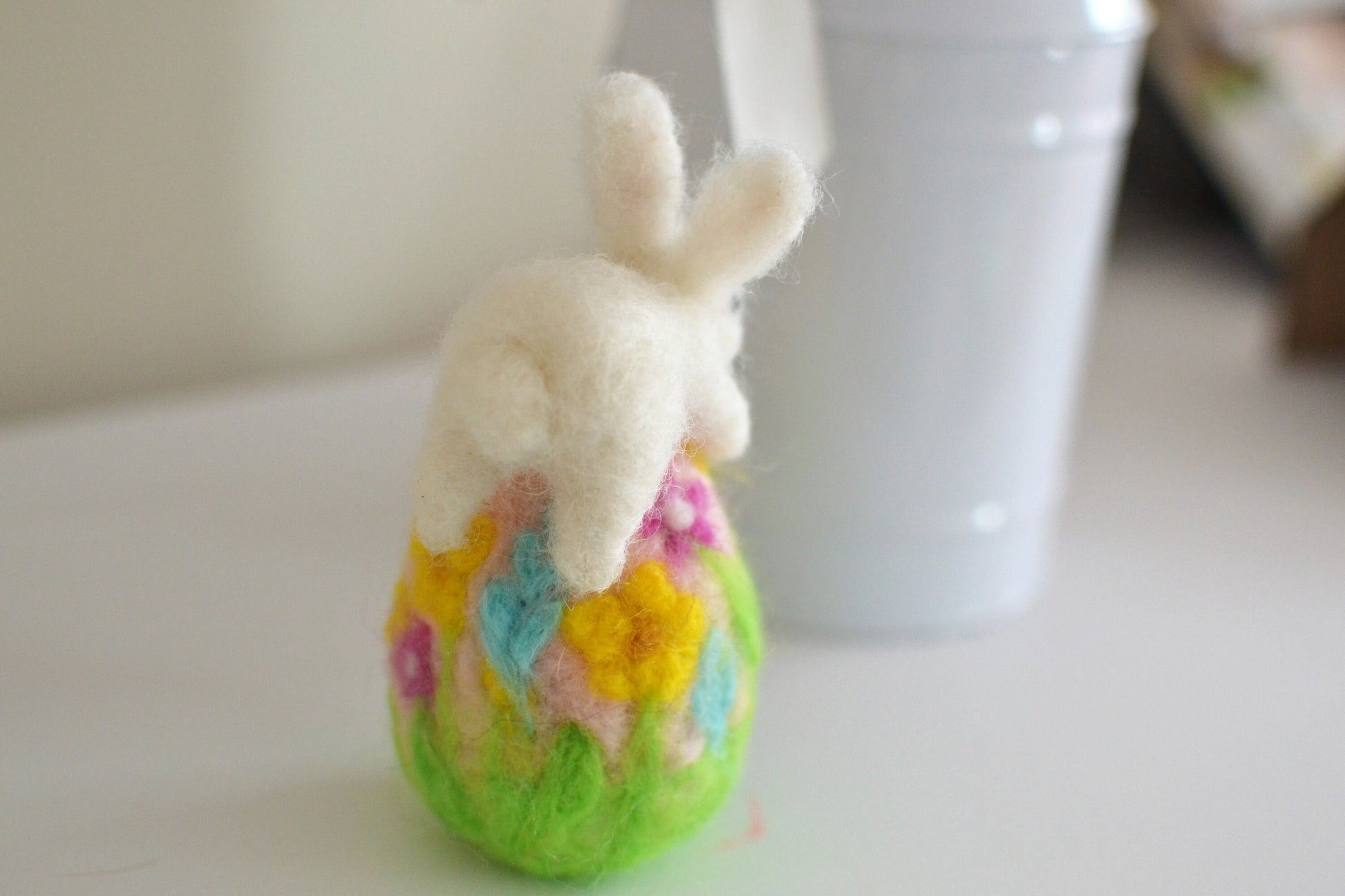 Easter rabbit bunny, easter egg miniature bunny needle felted animals toys