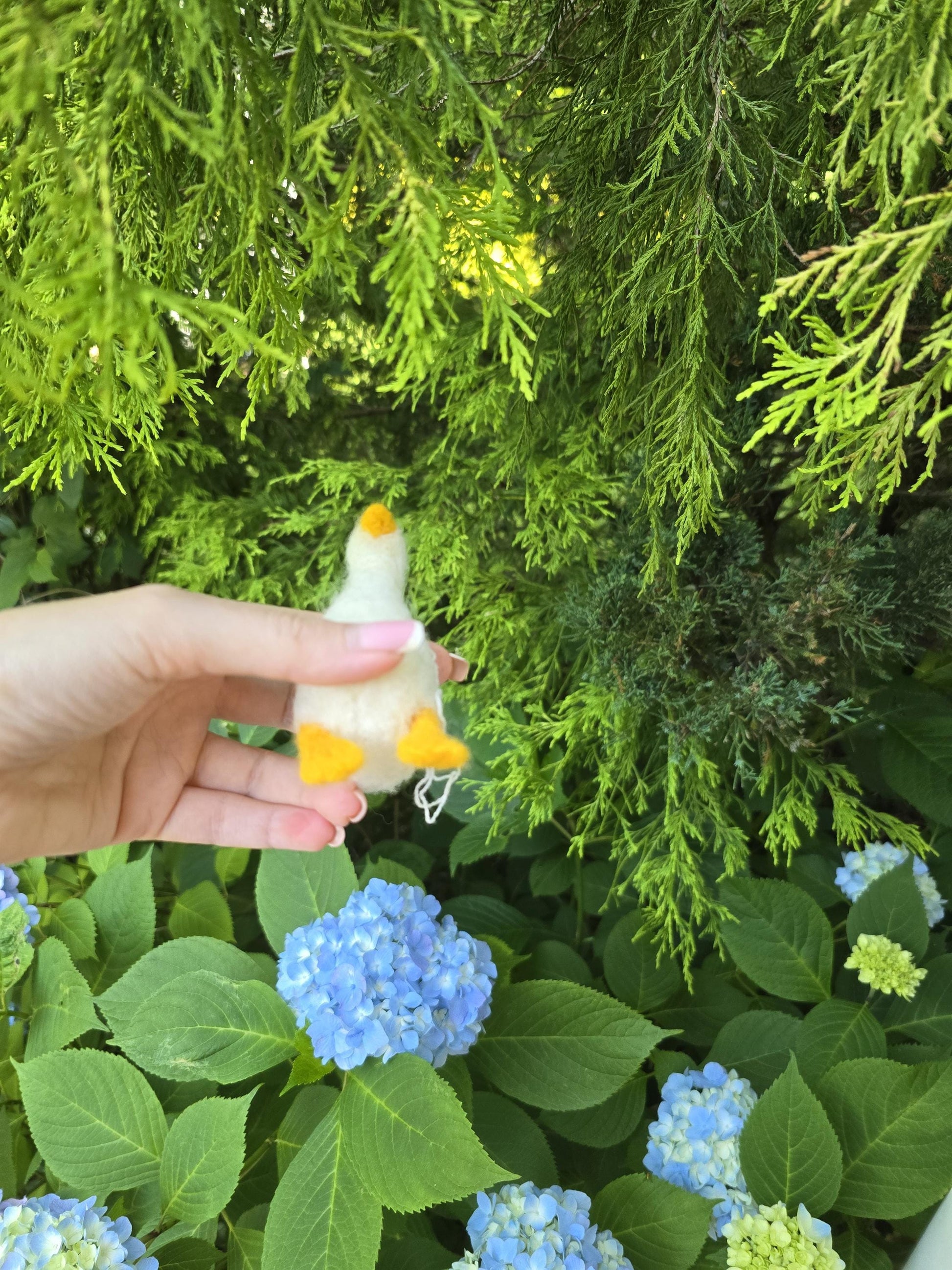 Needle felted goose ornament.Needle felted bird. birds deco realistic birds needle felted.READY TO SHIP.