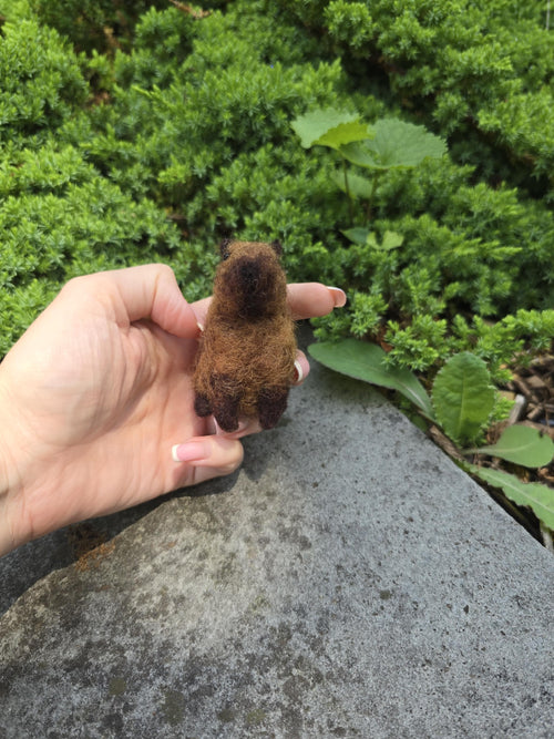Capybara. capybara toy needle felted. Capybara ornament. Christmas gift needle felted. Wool animals.