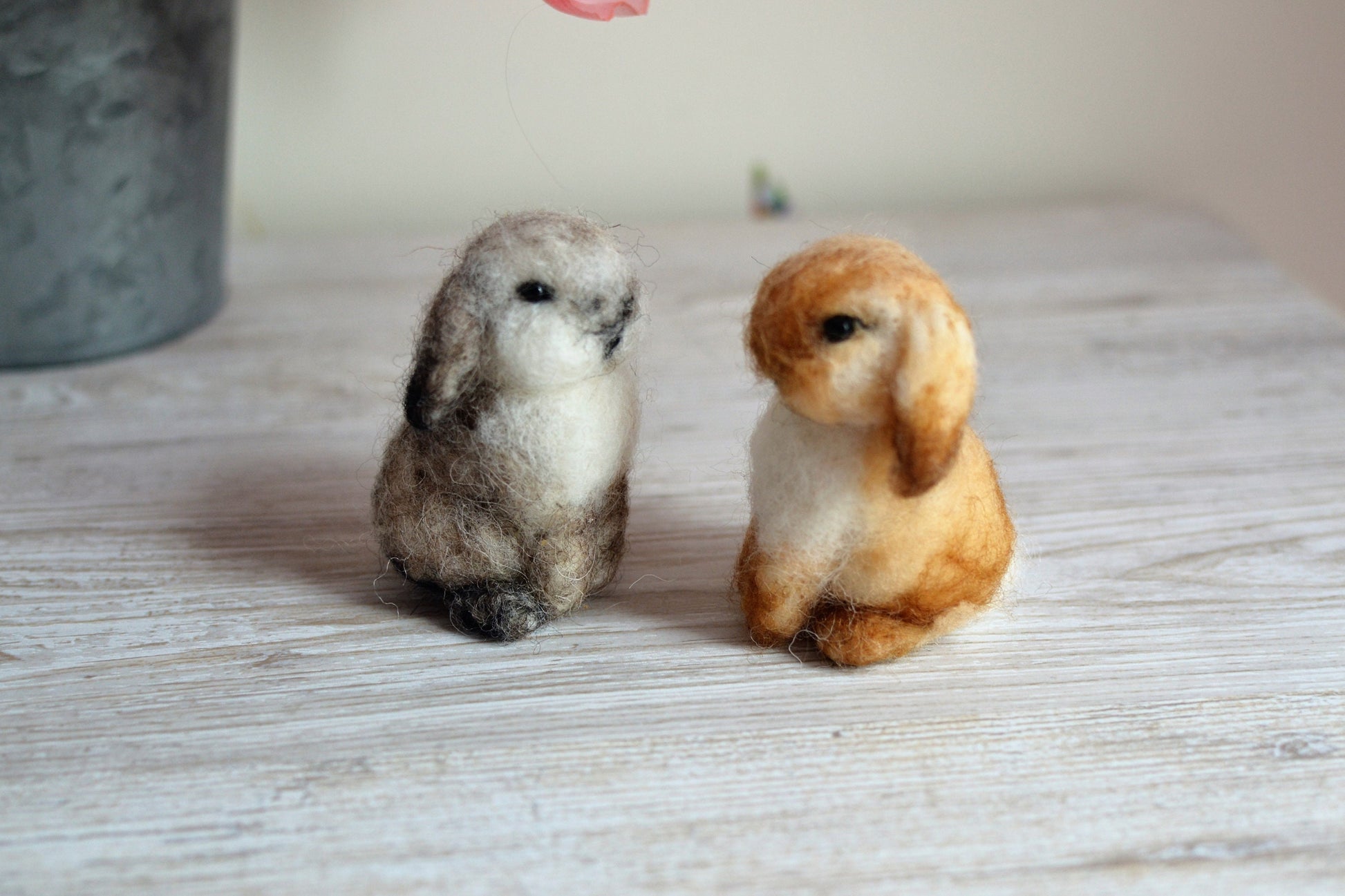 Nedle felted rabbit bunny christmas ornament. custom realistic rabbit.needle felted rabbit