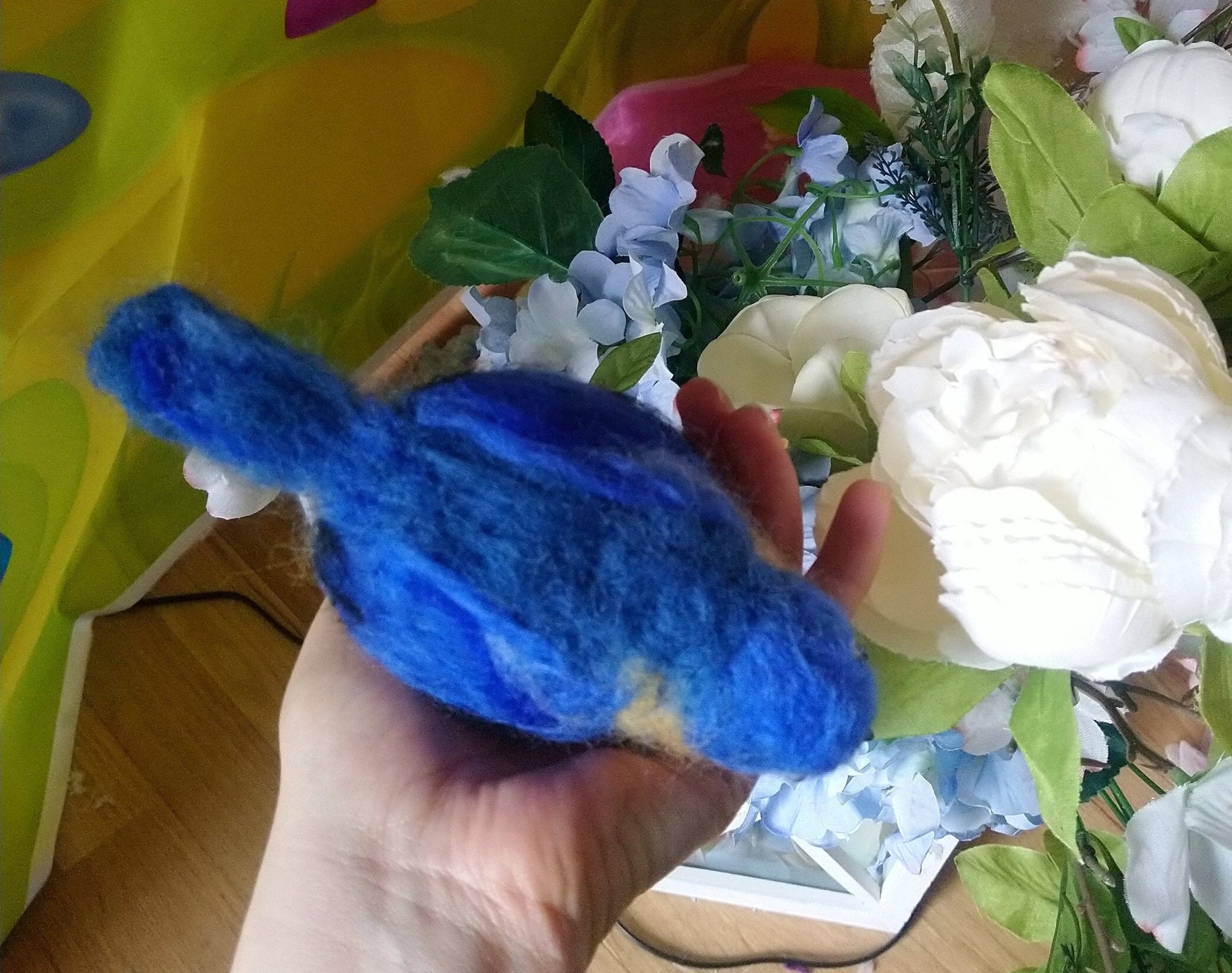 Needle felted birds. Eastern blue bird. Birds home decor. Needle felted animals. Birds ornament. Needle felted Christmas ornament.