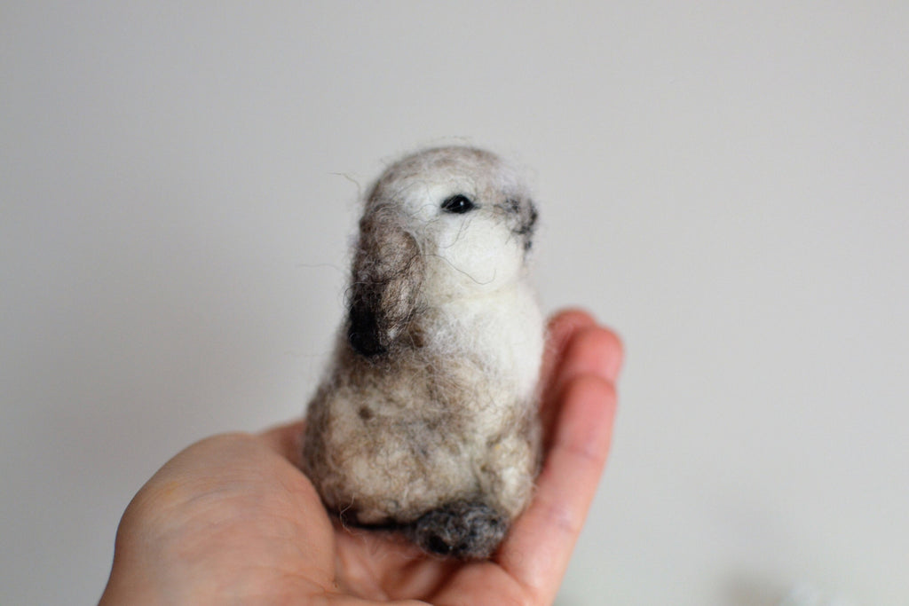 Nedle felted rabbit bunny christmas ornament. custom realistic rabbit.needle felted rabbit