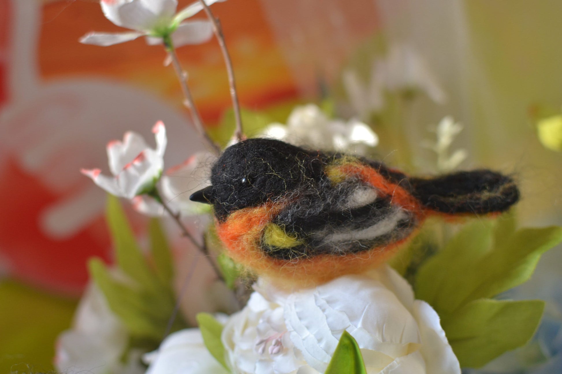 Needle felted birds. Spring birds. Easter birds. Birds home decor. Needle felted animals. Birds ornament. Needle felted Christmas ornament.