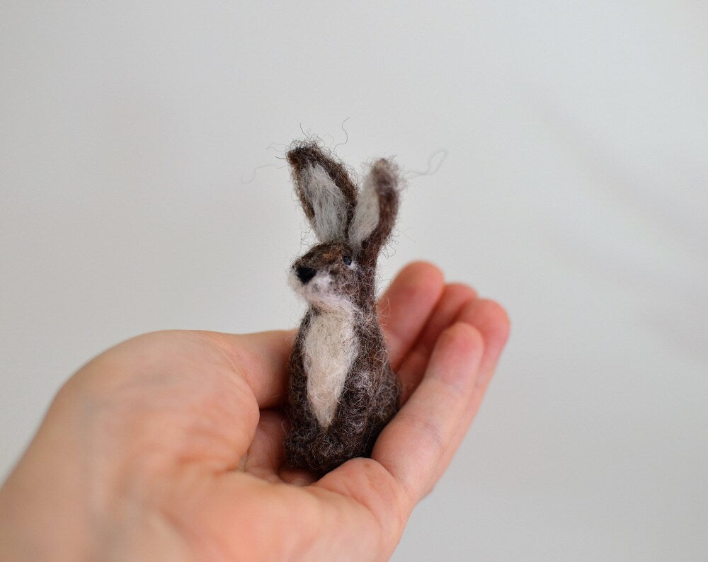 Needle felted hare