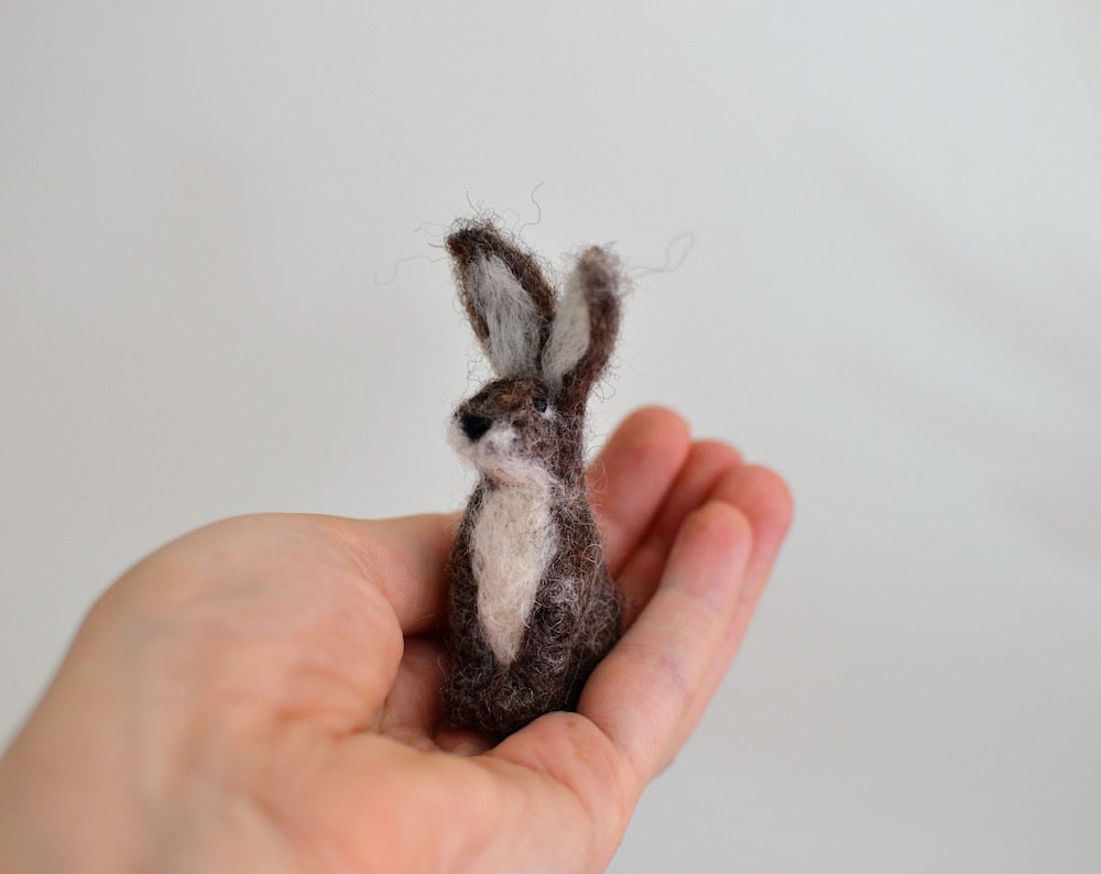 Needle felted hare