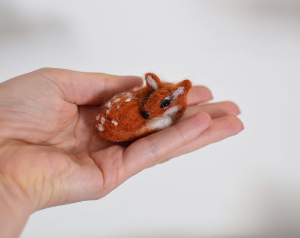 MINIature deer Needle felted